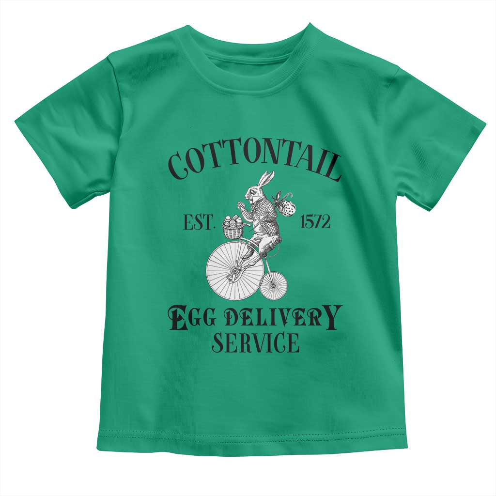 Funny Easter Day Cottontail Egg Delivery Service Toddler T Shirt Bunny Rabbit