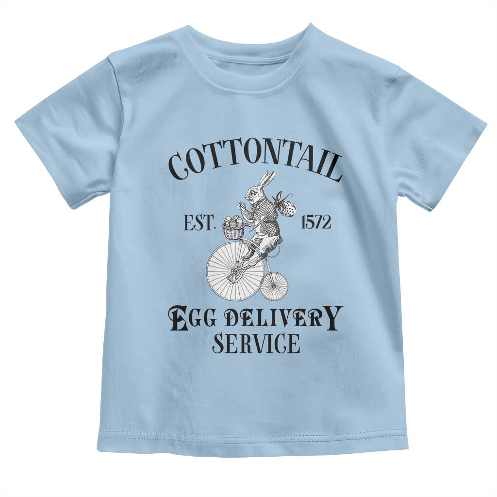 Funny Easter Day Cottontail Egg Delivery Service Toddler T Shirt Bunny Rabbit
