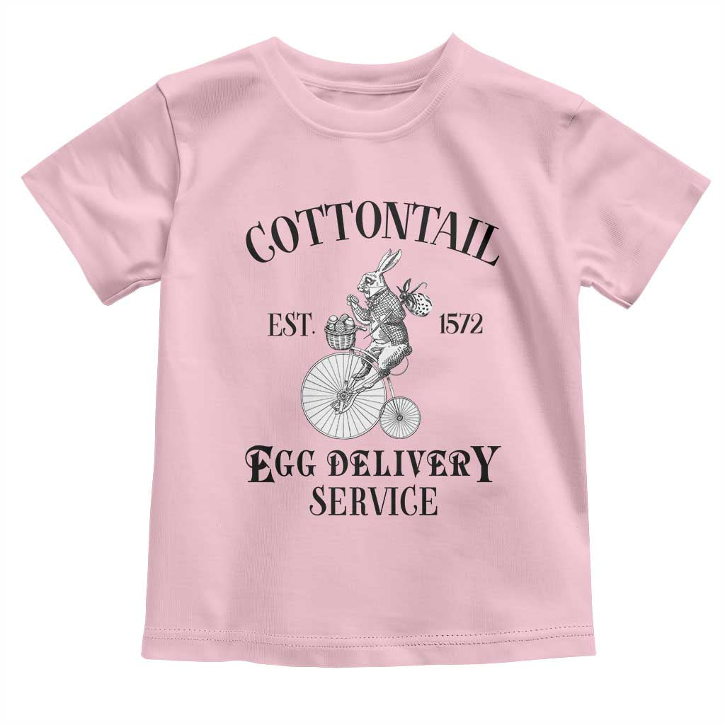 Funny Easter Day Cottontail Egg Delivery Service Toddler T Shirt Bunny Rabbit