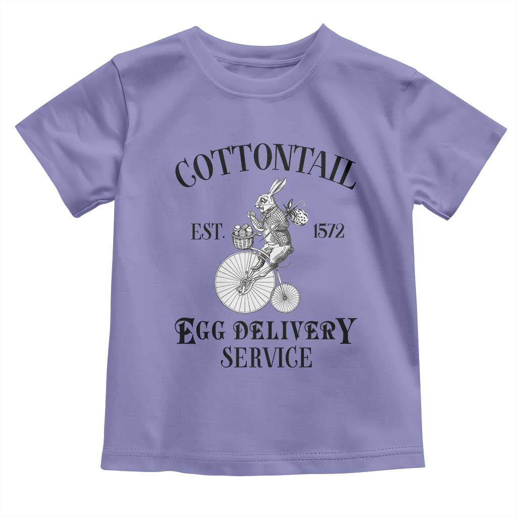 Funny Easter Day Cottontail Egg Delivery Service Toddler T Shirt Bunny Rabbit