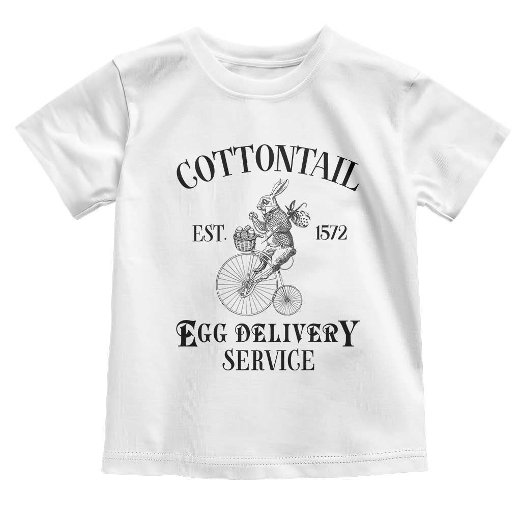 Funny Easter Day Cottontail Egg Delivery Service Toddler T Shirt Bunny Rabbit
