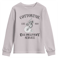 Funny Easter Day Cottontail Egg Delivery Service Youth Sweatshirt Bunny Rabbit