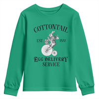 Funny Easter Day Cottontail Egg Delivery Service Youth Sweatshirt Bunny Rabbit