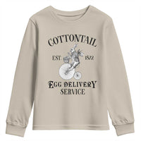 Funny Easter Day Cottontail Egg Delivery Service Youth Sweatshirt Bunny Rabbit