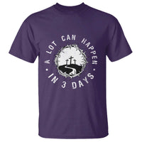 A Lot Can Happen In 3 Days T Shirt Vintage Crown Of Thorns Easter Day Good Friday Religious Christian