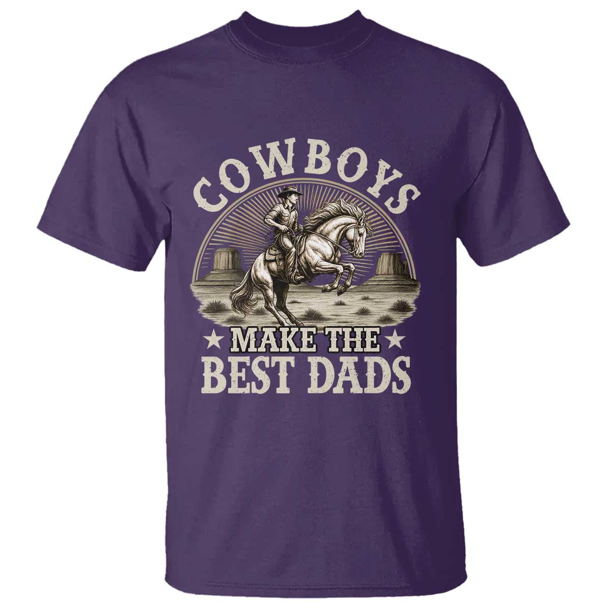 Funny Cowboys Make The Best Dads T Shirt Western Country Father's Day