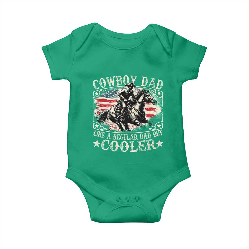 Funny Cowboy Dad Like A Regular Dad But Cooler Baby Onesie Western Country Dad Father's Day