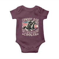 Funny Cowboy Dad Like A Regular Dad But Cooler Baby Onesie Western Country Dad Father's Day