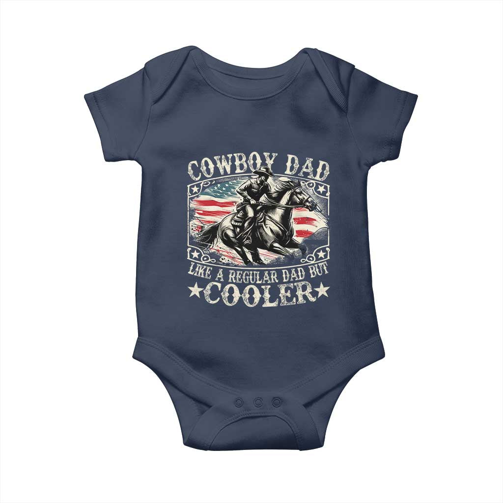 Funny Cowboy Dad Like A Regular Dad But Cooler Baby Onesie Western Country Dad Father's Day