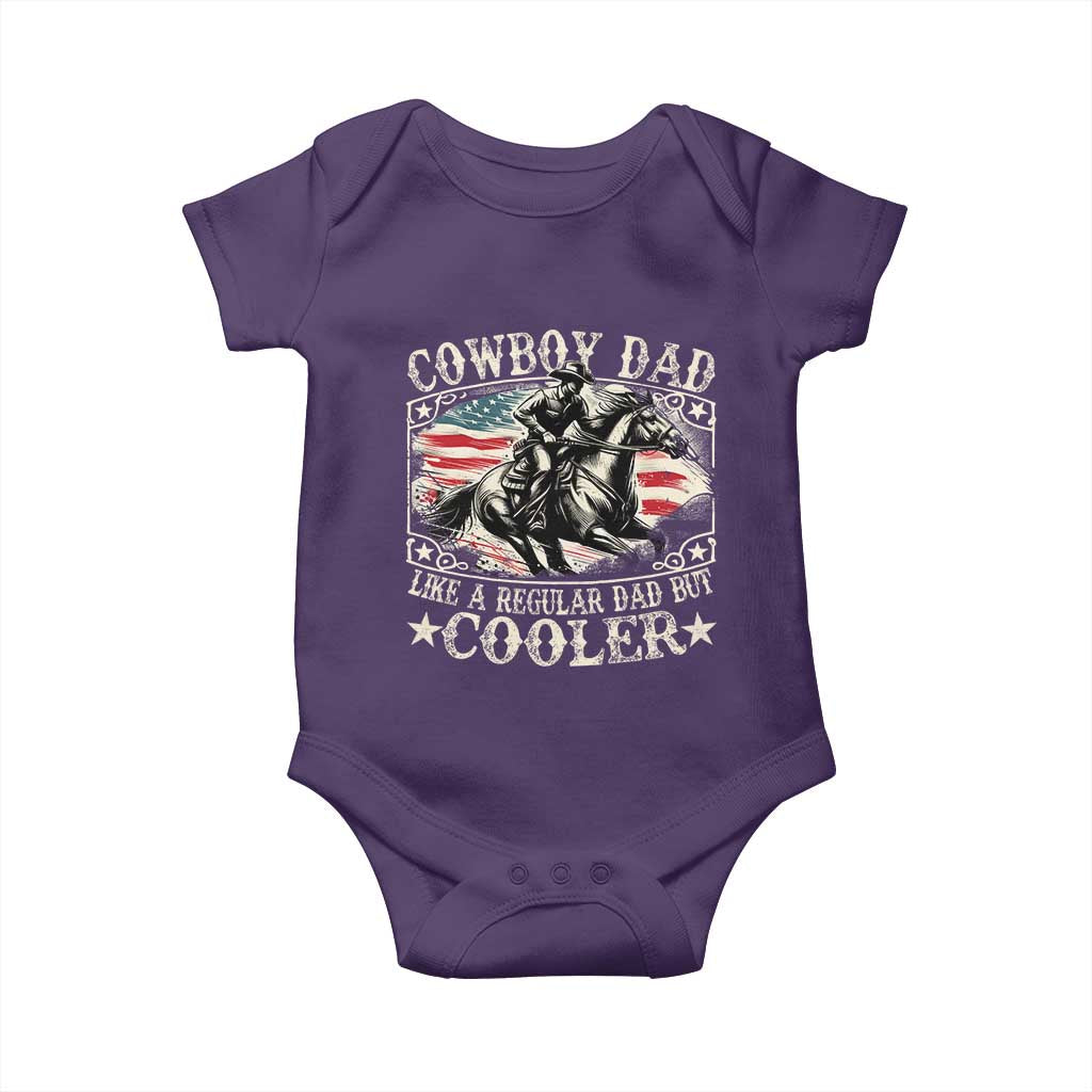 Funny Cowboy Dad Like A Regular Dad But Cooler Baby Onesie Western Country Dad Father's Day