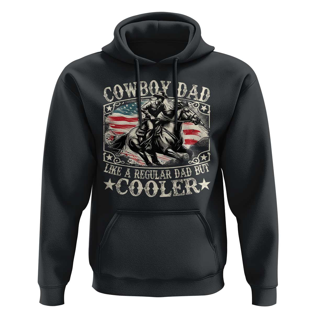 Funny Cowboy Dad Like A Regular Dad But Cooler Hoodie Western Country Dad Father's Day