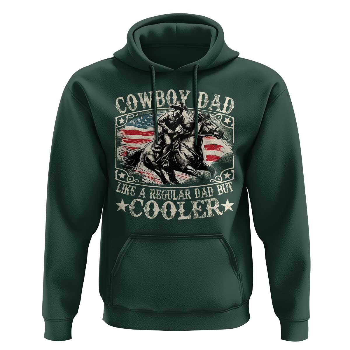 Funny Cowboy Dad Like A Regular Dad But Cooler Hoodie Western Country Dad Father's Day