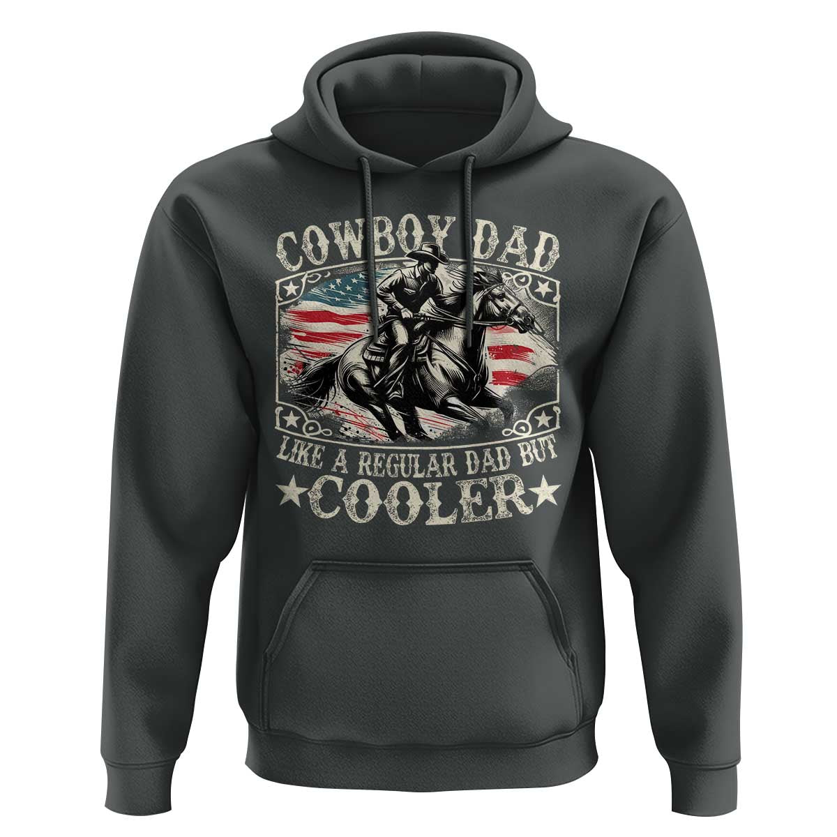 Funny Cowboy Dad Like A Regular Dad But Cooler Hoodie Western Country Dad Father's Day