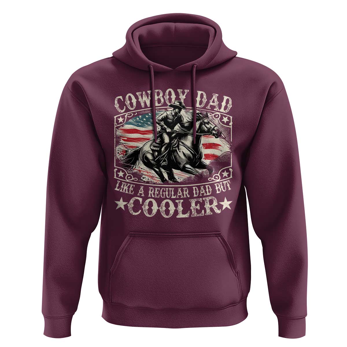 Funny Cowboy Dad Like A Regular Dad But Cooler Hoodie Western Country Dad Father's Day