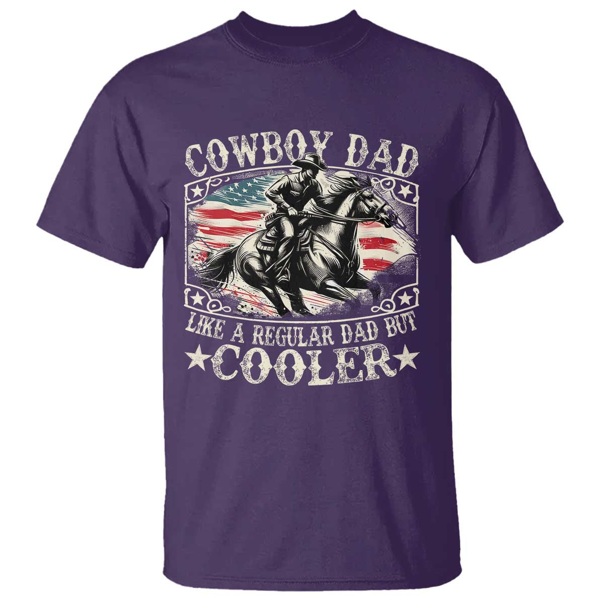 Funny Cowboy Dad Like A Regular Dad But Cooler T Shirt Western Country Dad Father's Day