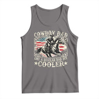 Funny Cowboy Dad Like A Regular Dad But Cooler Tank Top Western Country Dad Father's Day
