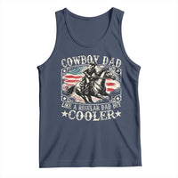 Funny Cowboy Dad Like A Regular Dad But Cooler Tank Top Western Country Dad Father's Day
