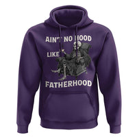 Funny Ain't No Hood Like Fatherhood Hoodie Skeleton Dad Father's Day