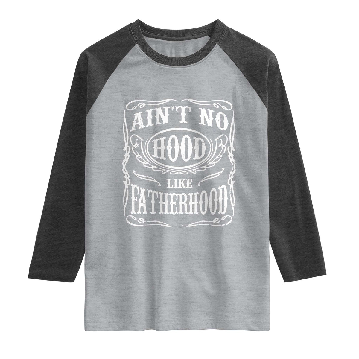 Aint No Hood Like Fatherhood Raglan Shirt Dad Jokes Fathers Day