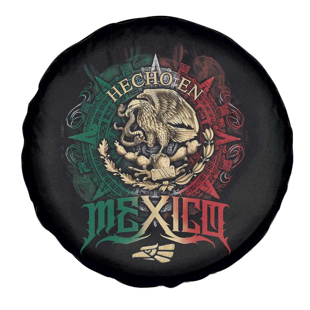 Hecho En Mexico Spare Tire Cover Mexican Pride Aztec Eagle