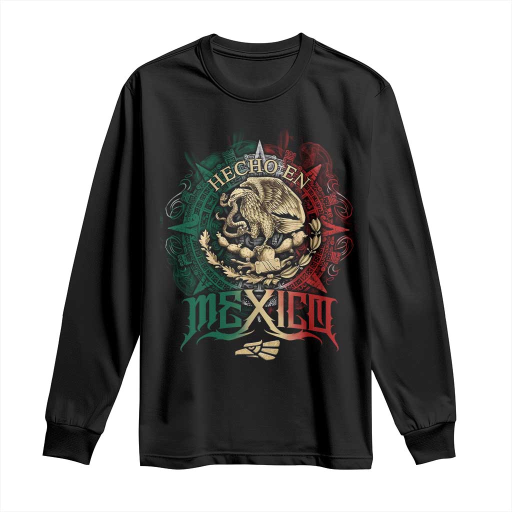 Hecho En Mexico Long Sleeve Shirt Mexican Pride Aztec Eagle