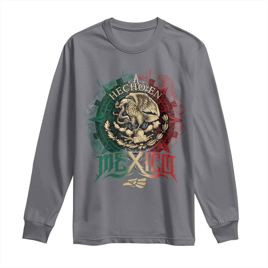 Hecho En Mexico Long Sleeve Shirt Mexican Pride Aztec Eagle