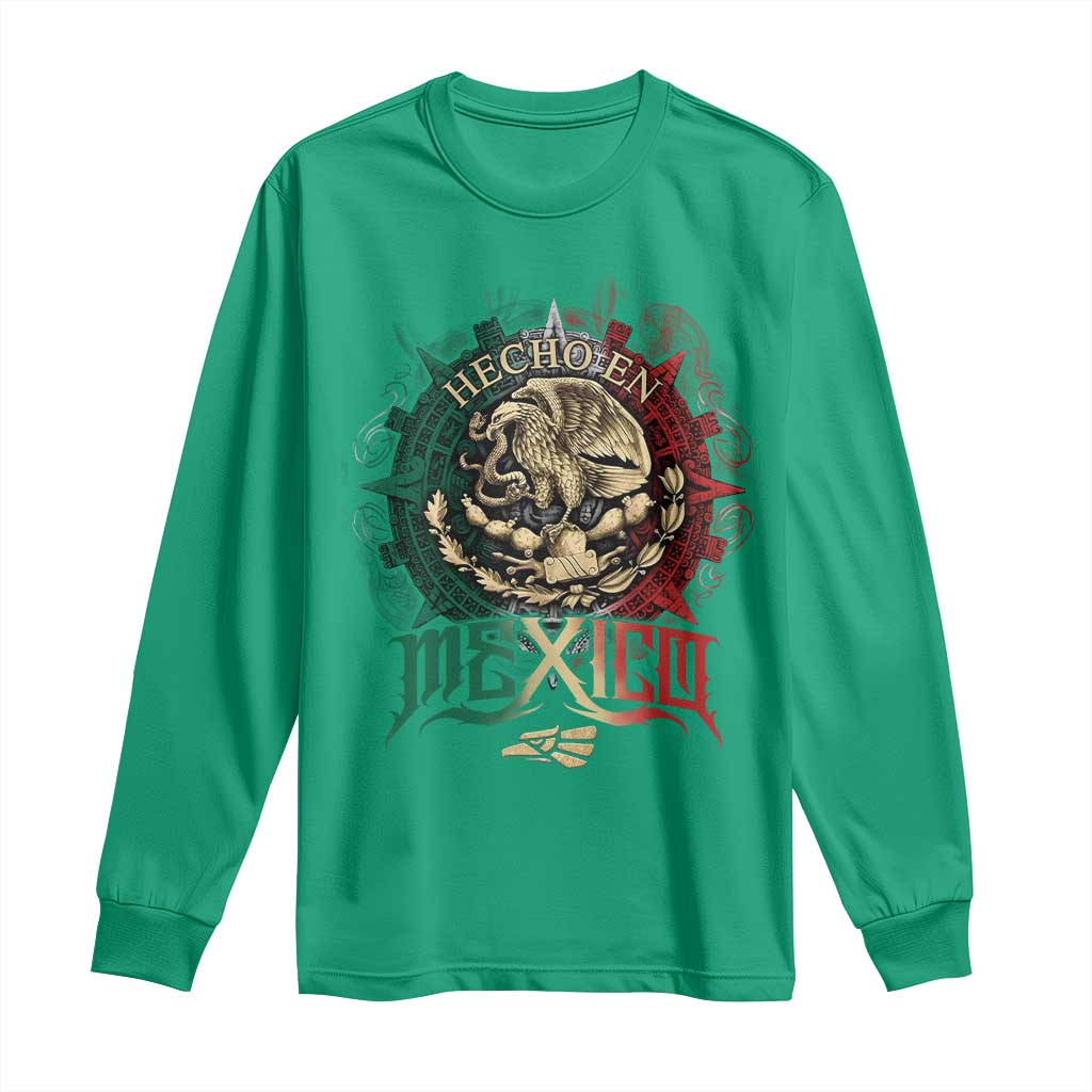 Hecho En Mexico Long Sleeve Shirt Mexican Pride Aztec Eagle