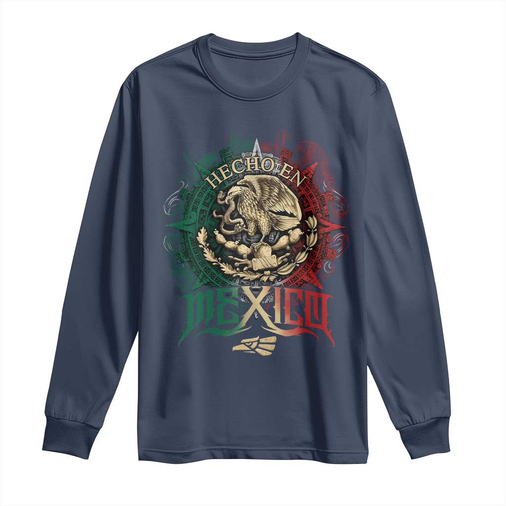Hecho En Mexico Long Sleeve Shirt Mexican Pride Aztec Eagle