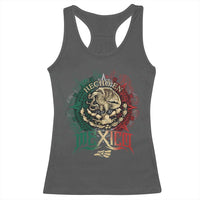 Hecho En Mexico Racerback Tank Top Mexican Pride Aztec Eagle