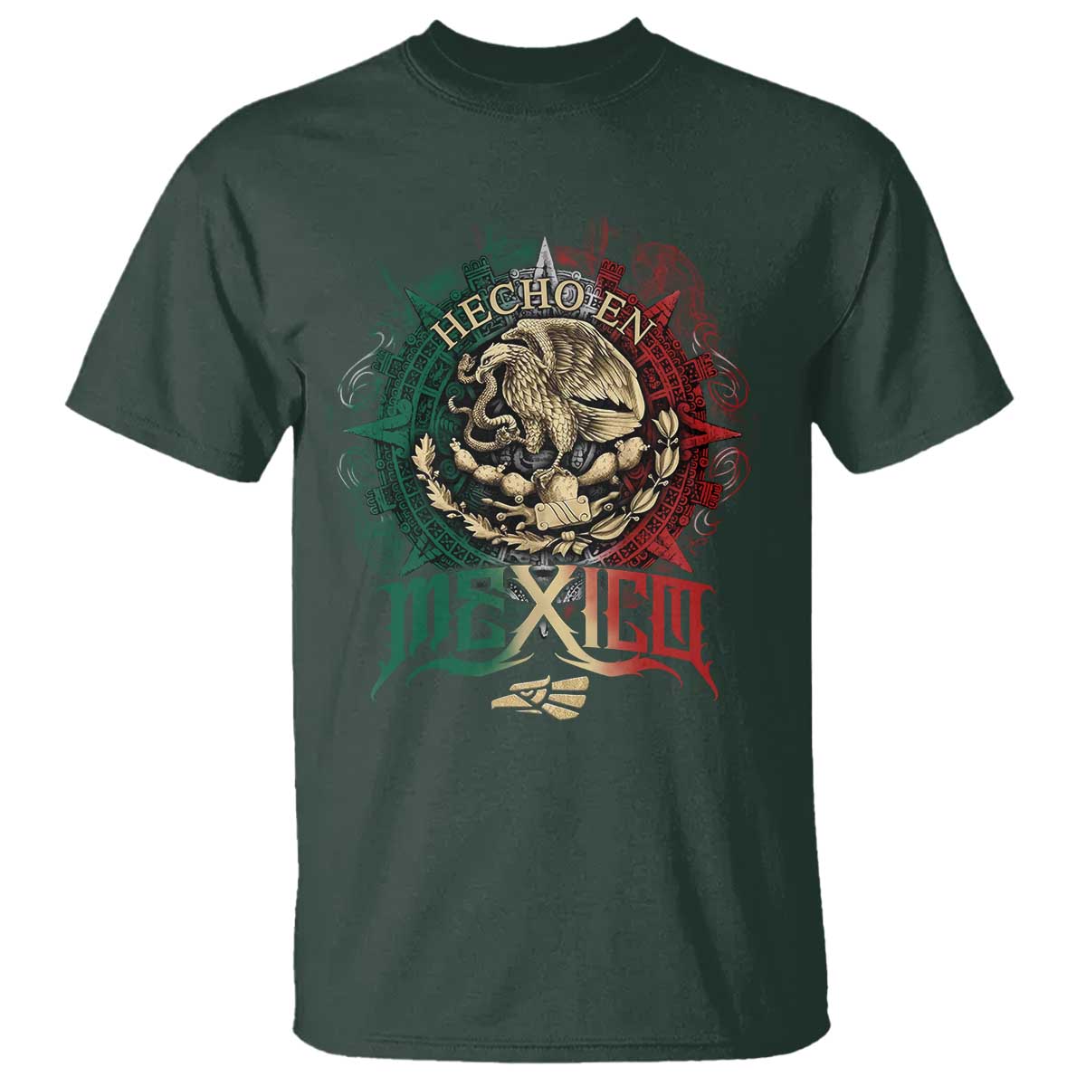 Hecho En Mexico T Shirt Mexican Pride Aztec Eagle