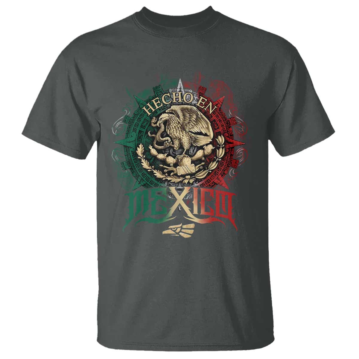 Hecho En Mexico T Shirt Mexican Pride Aztec Eagle