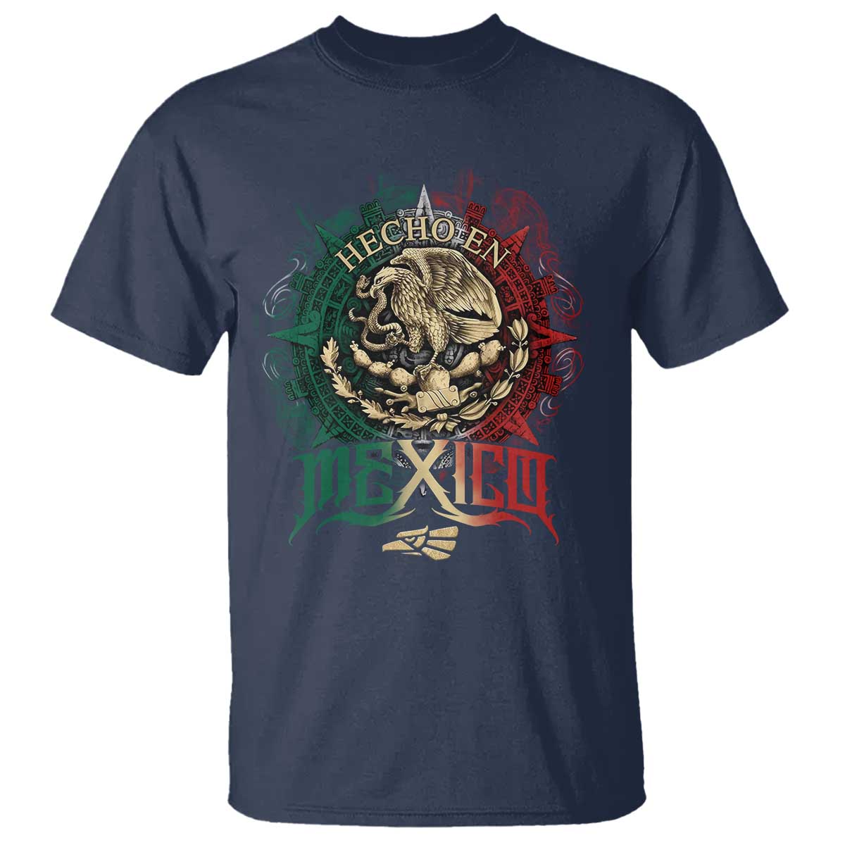 Hecho En Mexico T Shirt Mexican Pride Aztec Eagle