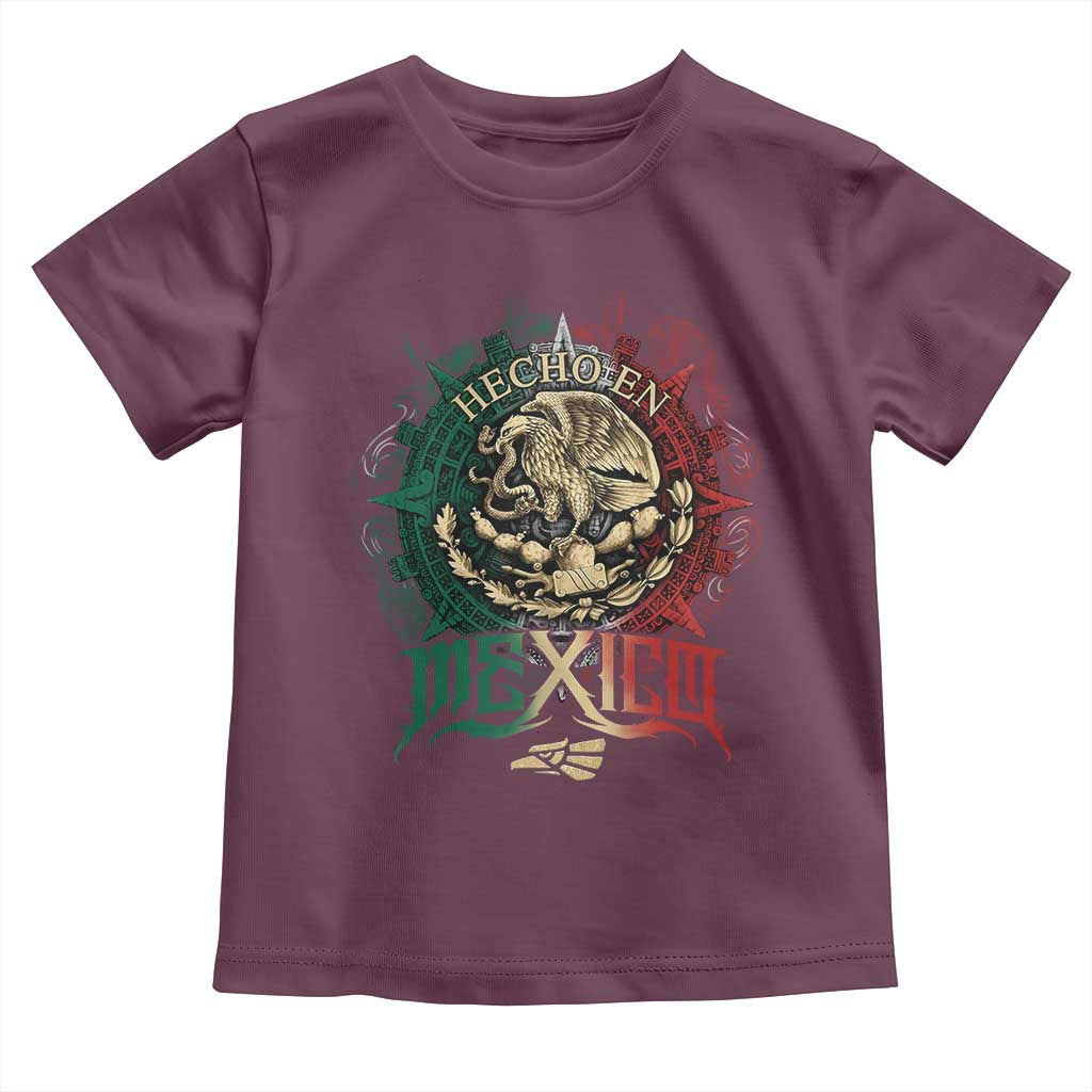Hecho En Mexico Toddler T Shirt Mexican Pride Aztec Eagle