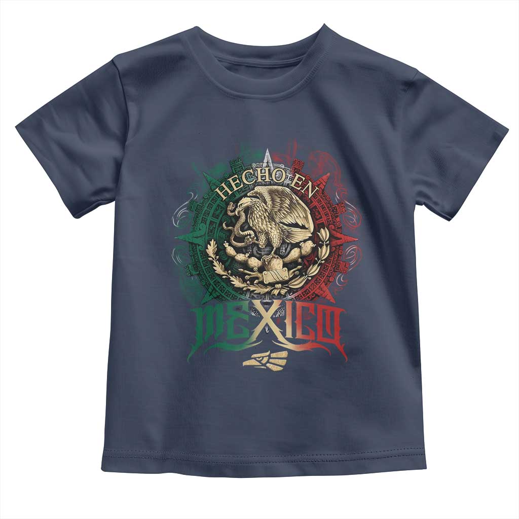 Hecho En Mexico Toddler T Shirt Mexican Pride Aztec Eagle