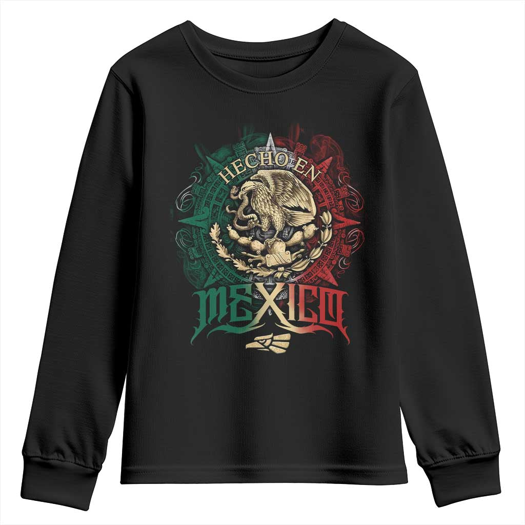 Hecho En Mexico Youth Sweatshirt Mexican Pride Aztec Eagle