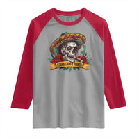 Funny Mexico Lindo Y Querido Raglan Shirt Mexican Pride Vintage Sombrero Hat Skull