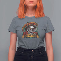 Funny Mexico Lindo Y Querido T Shirt For Women Mexican Pride Vintage Sombrero Hat Skull