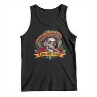 Funny Mexico Lindo Y Querido Tank Top Mexican Pride Vintage Sombrero Hat Skull
