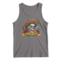 Funny Mexico Lindo Y Querido Tank Top Mexican Pride Vintage Sombrero Hat Skull