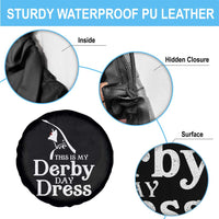 Funny This Is My Derby Day Dress Spare Tire Cover Horse Racing Fascinator Hat