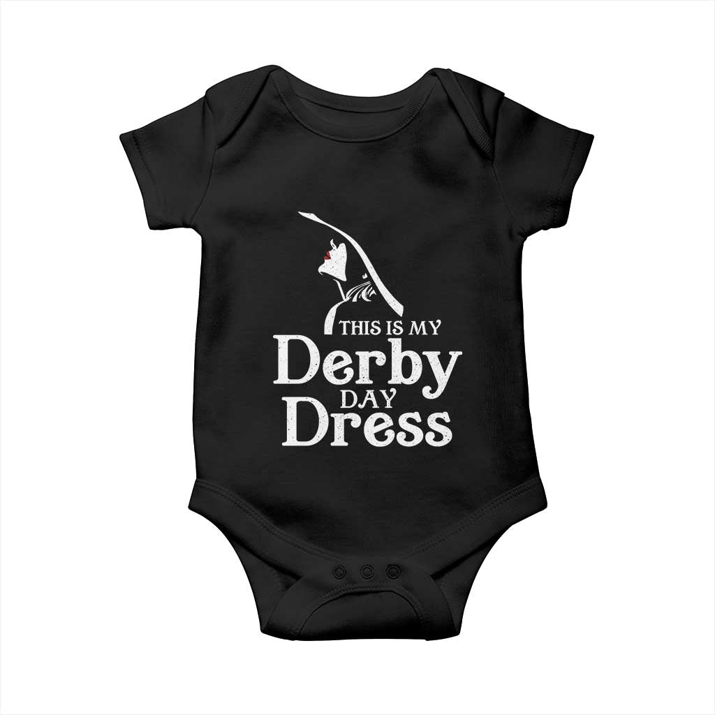 Funny This Is My Derby Day Dress Baby Onesie Horse Racing Fascinator Hat