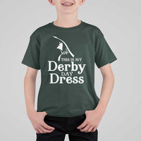 Funny This Is My Derby Day Dress T Shirt For Kid Horse Racing Fascinator Hat