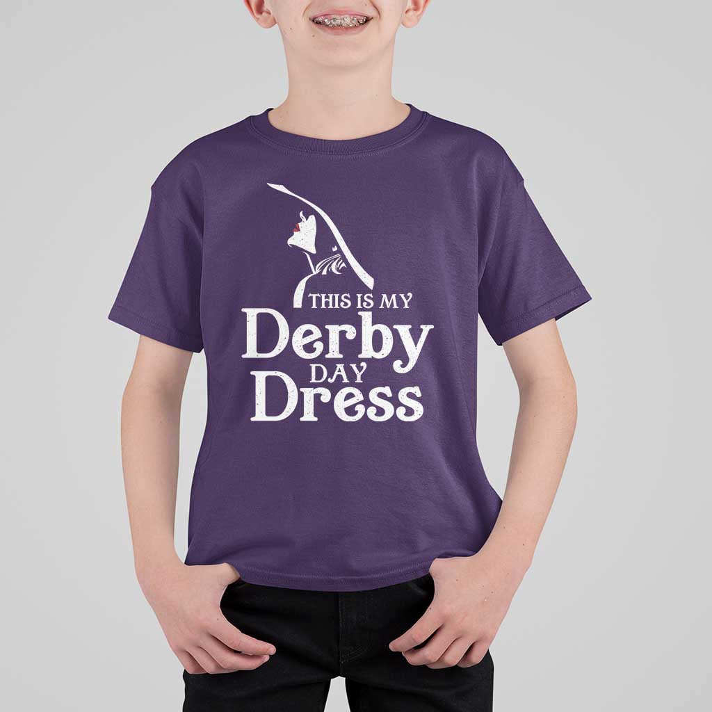 Funny This Is My Derby Day Dress T Shirt For Kid Horse Racing Fascinator Hat