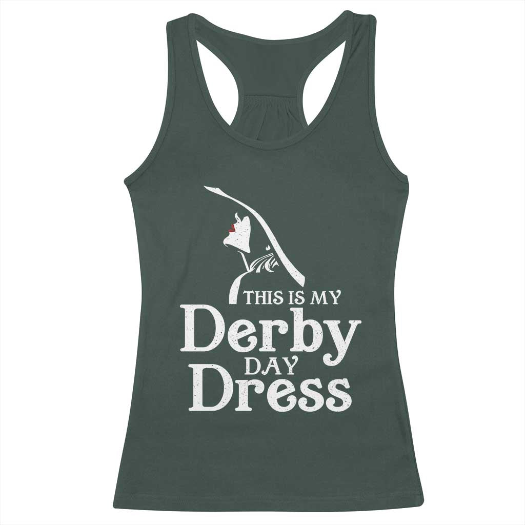 Funny This Is My Derby Day Dress Racerback Tank Top Horse Racing Fascinator Hat