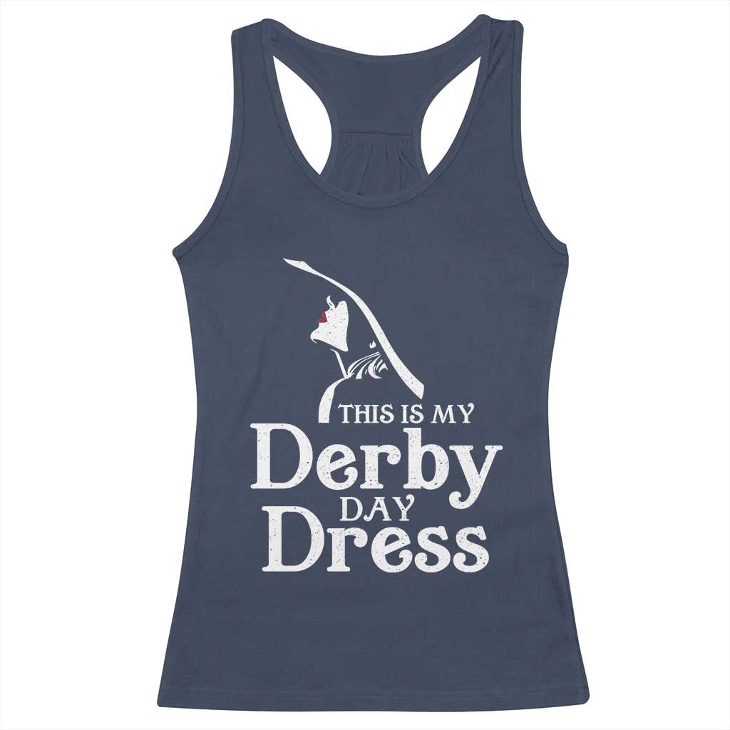 Funny This Is My Derby Day Dress Racerback Tank Top Horse Racing Fascinator Hat