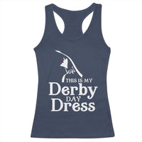 Funny This Is My Derby Day Dress Racerback Tank Top Horse Racing Fascinator Hat