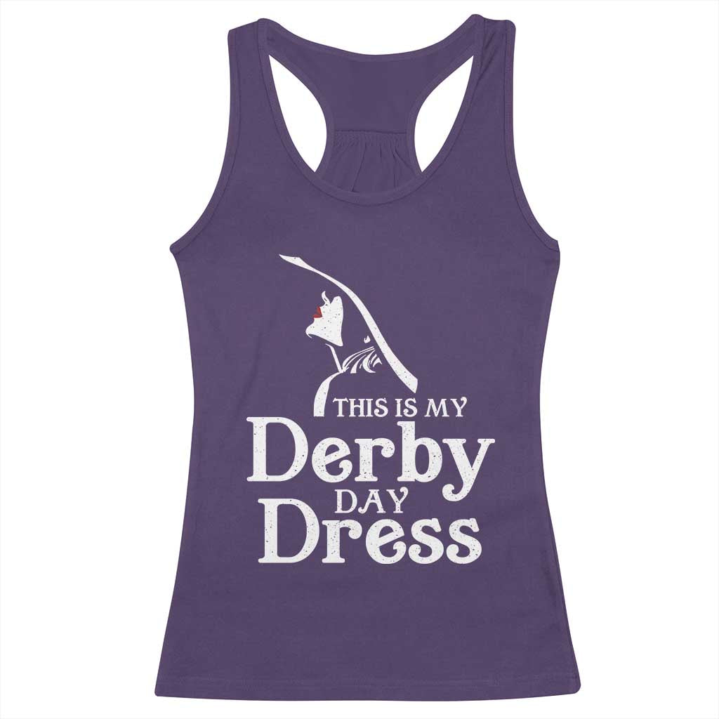 Funny This Is My Derby Day Dress Racerback Tank Top Horse Racing Fascinator Hat