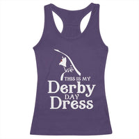 Funny This Is My Derby Day Dress Racerback Tank Top Horse Racing Fascinator Hat