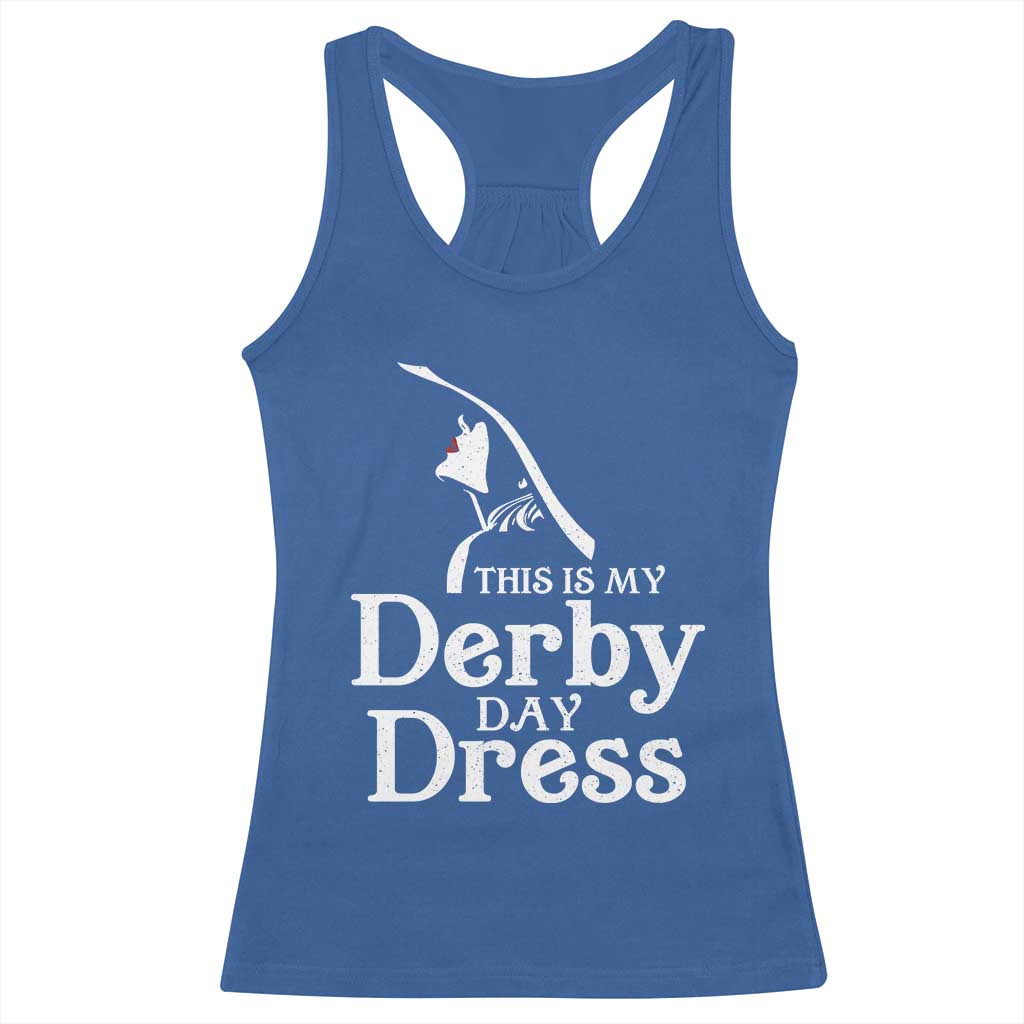 Funny This Is My Derby Day Dress Racerback Tank Top Horse Racing Fascinator Hat