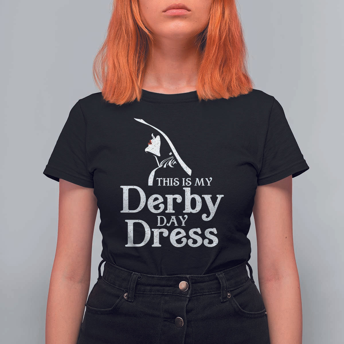 Funny This Is My Derby Day Dress T Shirt For Women Horse Racing Fascinator Hat